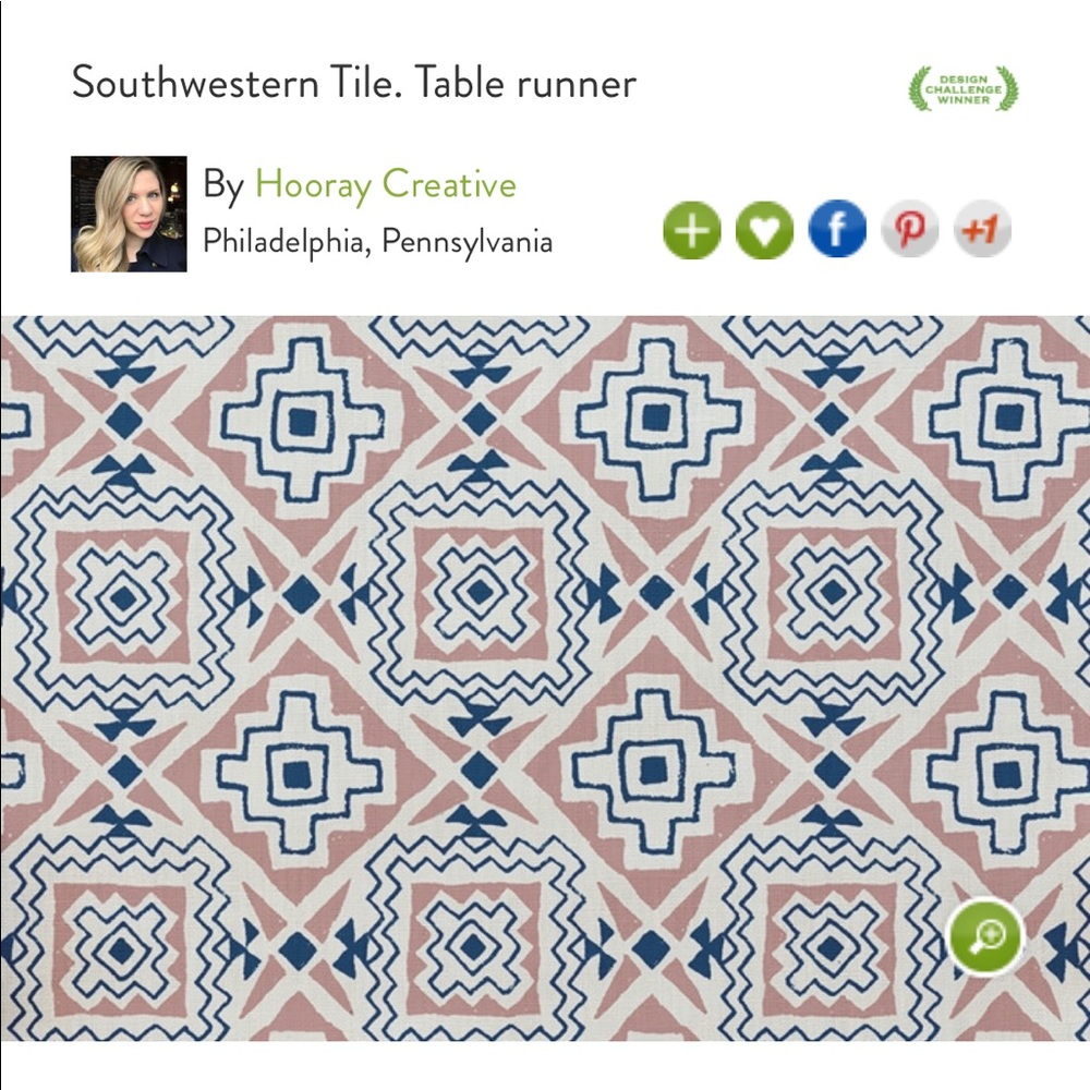 New Southwestern Tile Table Runner 16" x 72"
